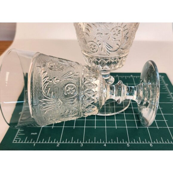 One Vintage Duncan Miller Sandwich Glass Water Goblets  8oz.  Pattern 41 - Picture 7 of 11